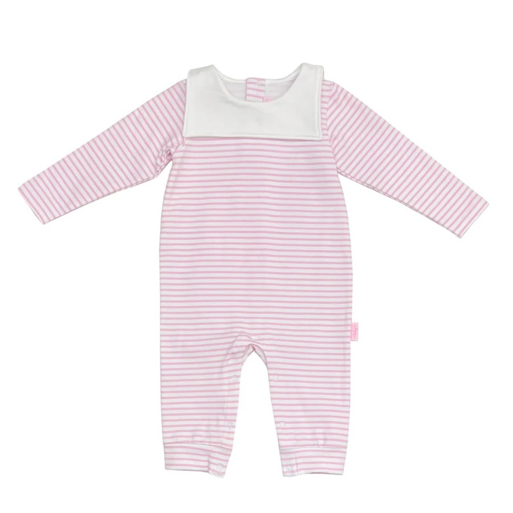 Nantucket Kids Little Sailor French Terry Playsuit in Peony, Size 9-12M
